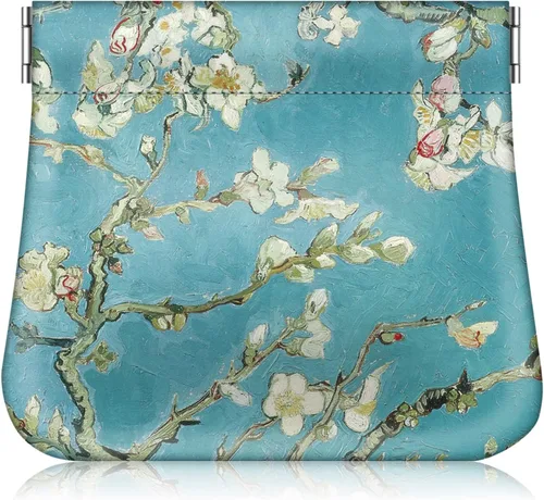 Miniatura 12 de Fintie - Monedero a presión, de cuero PU, monedero para cambio para mujer, Hibisco floreciente., Moda