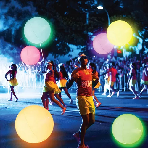 Miniatura 7 de FLAMDYNO Juguetes de piscina - Paquete de 4/8 pelotas de playa que se iluminan para niños con 8 modos de luz, pelotas de juegos de piscina y playa