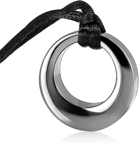 Miniatura 11 de Hearbeingt Collar de urna de cremación para cenizas para mujeres y hombres, colgante conmemorativo de la eternidad del círculo de la vida, joyería
