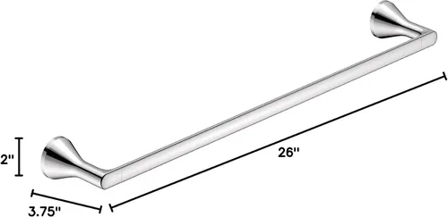 Miniatura 4 de American Standard 7061024.002 Aspirations - Toallero de 24 pulgadas, cromo pulido