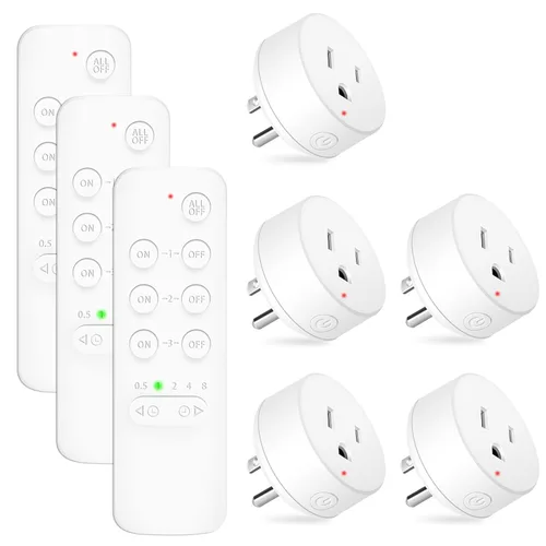 Miniatura 83 de NineLeaf Interruptor de salida remoto inalámbrico, interruptor de lámpara remoto, interruptor decorativo de enchufe de luz de encendido y apagado