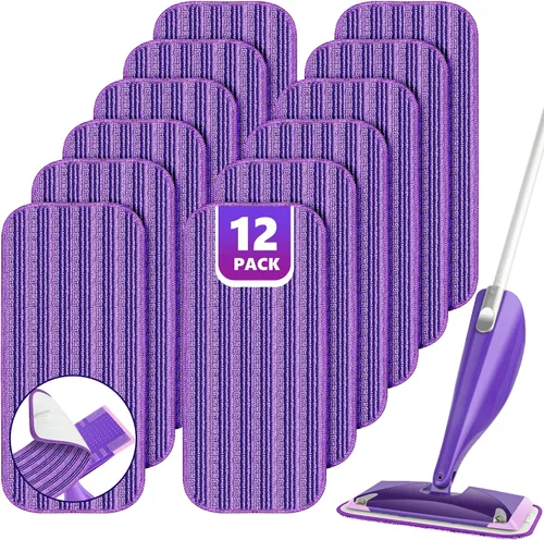 Miniatura 9 de Almohadillas reutilizables para trapeador compatibles con Swiffer Wet Jet, repuestos de almohadillas Wet Jet para trapeador Swiffer, almohadillas