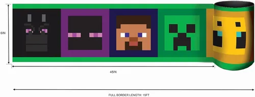 Miniatura 4 de RoomMates - Papel pintado despegar y pegar con caras icónicas de Minecraft, RMK12377BD
