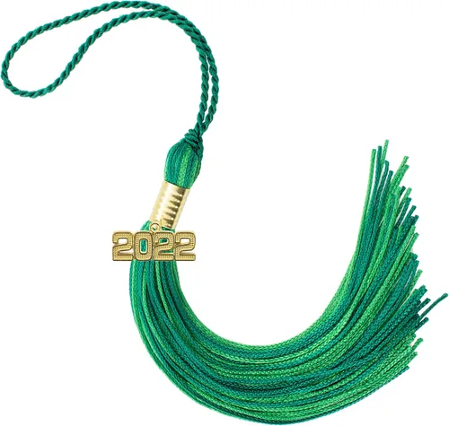 Miniatura 70 de Borla de graduación Aqua 2022, todos los colores escolares disponibles, fabricada en Estados Unidos