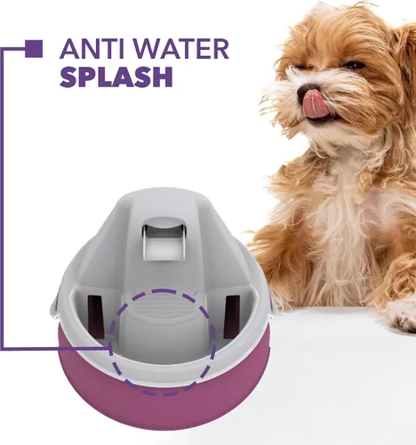 Miniatura 3 de Aqua Flow - Fuente de agua prémium para mascotas, dispensador automático para gatos y perros, sistema de drenaje anti-cabello, filtros