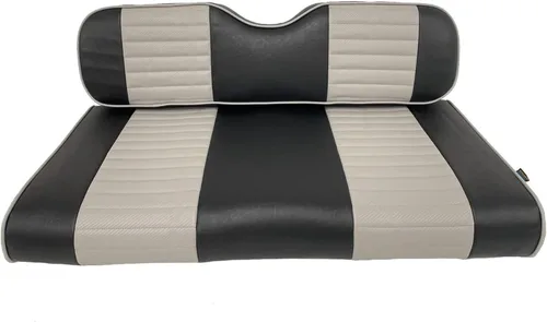 Miniatura 15 de Huskey - 4 fundas de asiento para carrito de golf delanteros y traseros para Club Car Precedent 2004+, modelos Tempo 2017+ G&E, negro de dos tonos