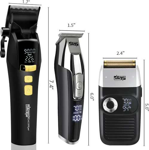 Miniatura 2 de DSP® Cortadora de pelo, recortadora, kit de afeitadora de barba para hombres, juego de peluquería profesional para cortar cabello y barba, Juego