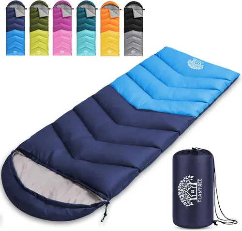 Miniatura 12 de Sleeping Bags for Adults & Kids for Camping Hiking Trips Warm Cool Weather, Lightweight and Waterproof with Compression Bag, 3-4 Season Indoors