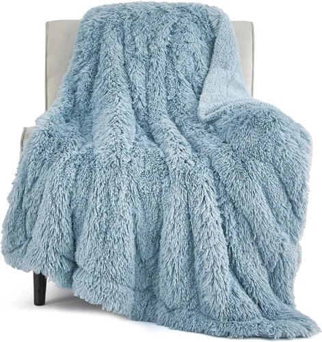 Miniatura 13 de Bedsure GentleSoft Manta de Tiro de Piel Sintética Esponjosa y Suave para Sofá, Forro Polar Sherpa Suave Regalos Acogedores para Mujeres, Manta