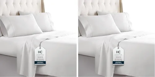 Miniatura 19 de HC COLLECTION Sábanas de cama California King, Hotel Luxury Platinum Serie 1800, sábana encimera de microfibra cepillada, sábana bajera de bolsillo