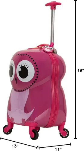Miniatura 6 de Rockland - Maleta infantil giratoria con exterior rígido de policarbonato, Búho), B02-OWL