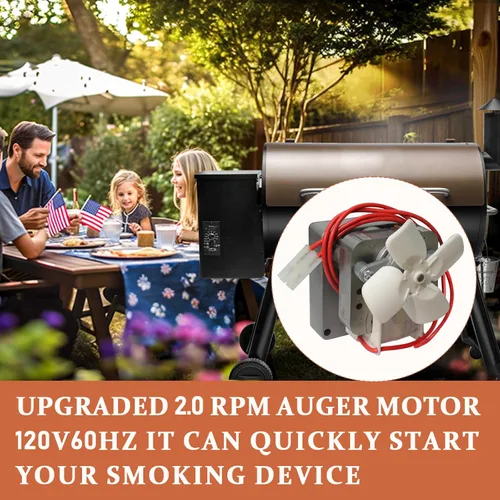 Miniatura 6 de Piezas de repuesto de motor de barrena de 2.0 RPM compatibles con Traeger, Pit Boss, Camp Chef, parrillas ahumadoras de pellets de madera, AC120V