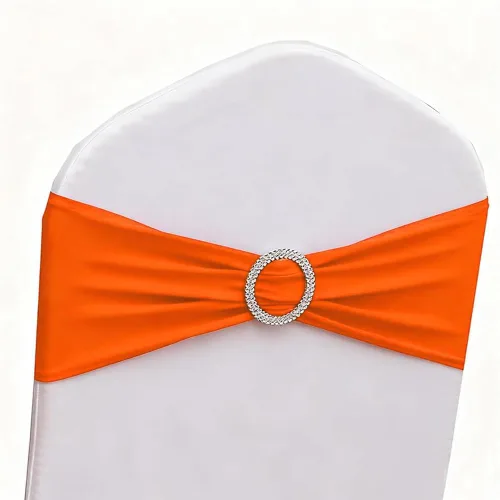 Miniatura 15 de Bandas para Sillas Azul Bebé Paquete de 100, Bandas para Sillas de Spandex Azul Claro para Boda Fiesta Cumpleaños Fundas de Sillas Plegables