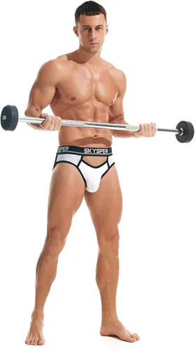 Miniatura 69 de SKYSPER Jock Strap Athletic Supporter para hombres Sexy Jockstrap Ropa interior masculina