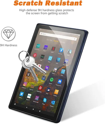Miniatura 5 de [Paquete de 3] Protector de pantalla para Kindle Fire HD 10 2023/2021/10 Kids Pro/10 Plus (versión 2023/2021), antiarañazos, antihuellas, dureza 9H