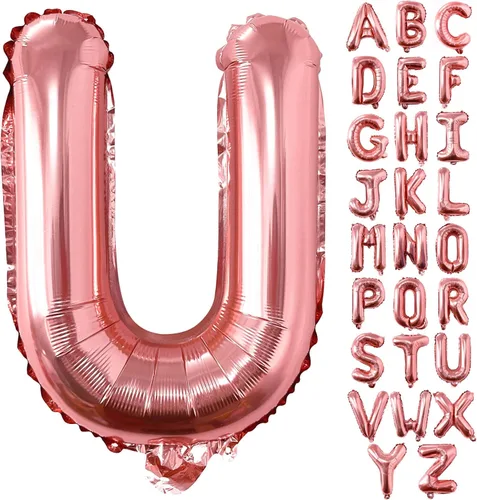 Miniatura 29 de Lovoir Globos grandes de 40 pulgadas de oro rosa con letra C de gran tamaño, globo de helio de aluminio de Mylar para decoración de fiesta de Letra