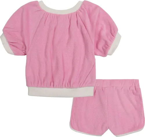 Miniatura 2 de Juicy Couture Conjunto de pantalones cortos de 2 piezas para niñas