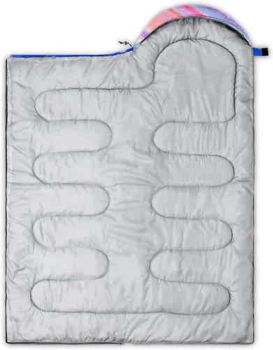 Miniatura 6 de Saco de dormir para adultos y niños, saco de dormir para mochileros, camping, para niñas, niños, ligero, impermeable, para clima frío y cálido, saco