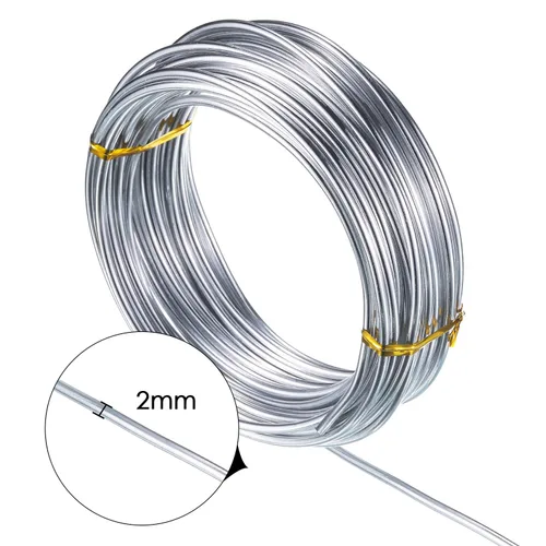 Miniatura 2 de TecUnite Alambre de aluminio para manualidades para esculpir armadura, alambre plegable para manualidades para fabricación de joyas DIY