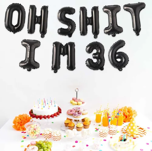 Miniatura 5 de Globos de látex de 16 pulgadas con texto en inglés "Oh I'm 14" Black Hallo Fourteen Cheers to 14 Years Old Theme Decor for Man Woman Happy 14th