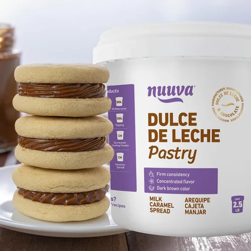 Nuuva Foods Pastry Dulce de Leche | Auténtico caramelo cremoso para hornear | Perfecto para postres y pasteles (2.5 libras)