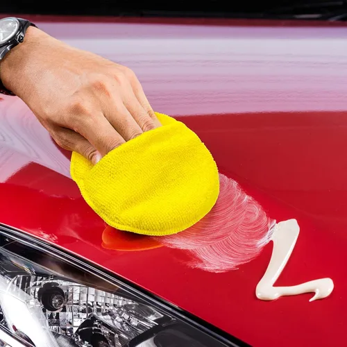Miniatura 2 de 20 almohadillas aplicadoras de cera de microfibra para autos, almohadillas de espuma a granel de 5 pulgadas de diámetro, almohadillas redondas