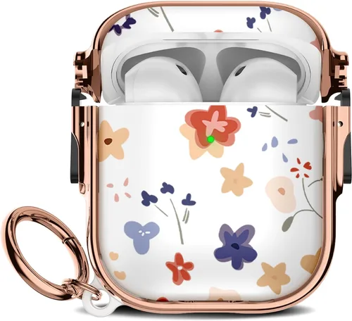 Miniatura 13 de Maxjoy para Funda Linda de AirPods 2 (2019) con Bloqueo de Seguridad, Compatible con Funda de AirPod de 2ª Generación de Mármol para Mujeres