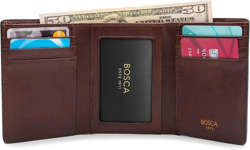 Miniatura 5 de Bosca Double ID Trifold in Dolce Leather - RFID
