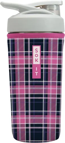 Miniatura 73 de Sok It BotlSok Botella Mezcladora de Proteínas con Funda Aislante de Neopreno (Floral Abstracto, Se Ajusta a Mezcladoras de 24oz)