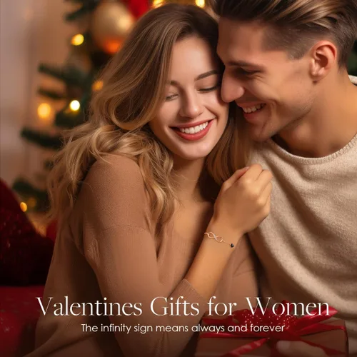 Miniatura 3 de CDE Pulsera de eslabones con símbolo de corazón infinito para mujer, plata de ley 925, acero inoxidable, ajustable, joyería de aniversario, día