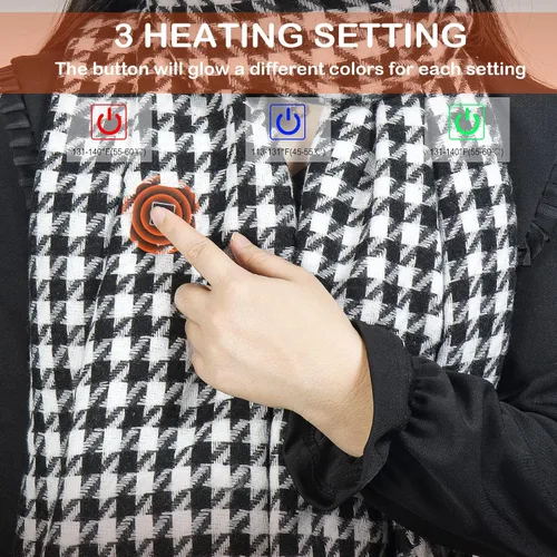 Miniatura 2 de EN'DA professional Heated Scarf Upgraded with Rechargeable Battery Electric Heated Neck Pad for Winter