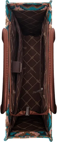 Miniatura 4 de Wrangler - Cartera para tarjetas de crédito para mujer, estilo bohemio, azteca, con bolsillo con cremallera