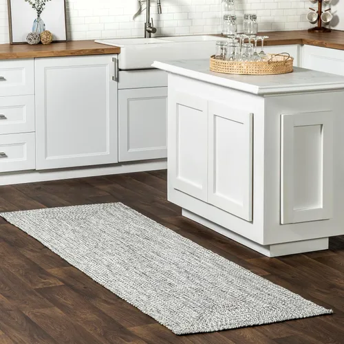 Miniatura 20 de nuLOOM Wynn Alfombra de Área Trenzada para Interiores/Exteriores, 3x5, Bronceado Wynn Tan