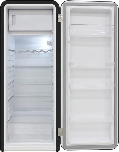 Miniatura 5 de BRAMA Refrigerador retro con congelador superior, 9.9 pies cúbicos, refrigerador completo para apartamento, condominio, casa, cocina, 24 pulgadas
