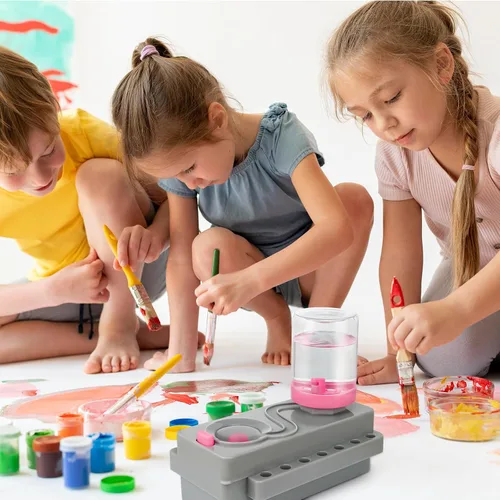 Miniatura 6 de Limpiador de Pinceles de Pintura, Enjuagador de Pinceles con Drenaje y Soporte para Pinceles, Limpiador de Pinceles de Pintura con Reciclaje