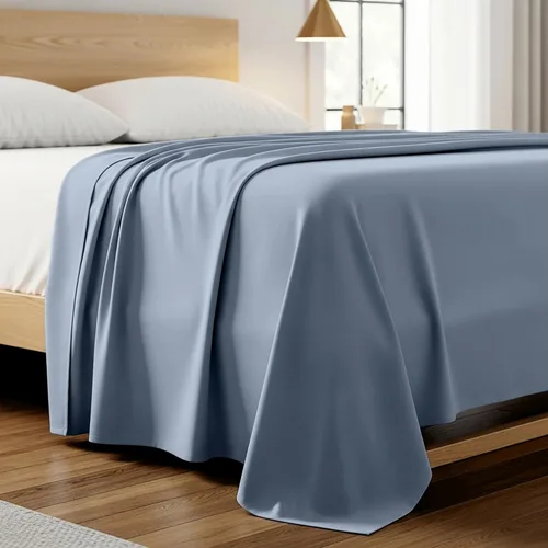 Miniatura 21 de Mellanni Sábana plana tamaño California King – Ropa de cama de la Colección Icónica – Lujo de hotel, extra suave, refrescante, resistente a las 1455