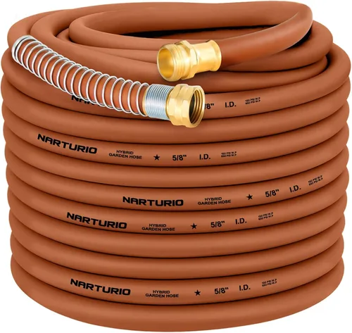 Miniatura 8 de Short Leader Manguera de Jardín 5/8" x 4 pies, Manguera de Agua Ligera Sin Dobleces, Goma Híbrida, Uso Pesado, 650 PSI de Presión de Ruptura