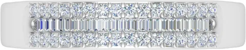 Miniatura 3 de Anillo de boda de 14 quilates con forma redonda de diamantes en oro de 10 quilates