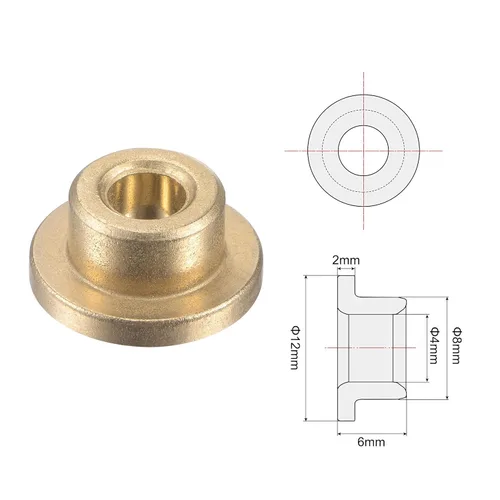 Miniatura 3 de uxcell Rodamientos de manga de brida 0.157 in Diámetro 0.315 in OD 0.236 in Longitud 0.472 in Diámetro de brida 0.079 in Brida Espesor de brida