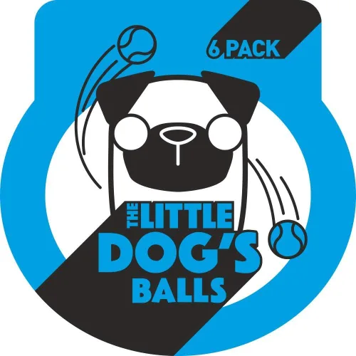 Miniatura 9 de The Little Dog's Balls - Pelotas de tenis para perros pequeños y cachorros, color azul, paquete de 6, pelotas de fieltro no abrasivas, núcleo