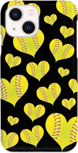 Miniatura 11 de Inspired Cases - Compatible con iPhone Xs Max - Funda protectora con textura 3D para Apple iPhone Xs Max - Patrón de corazón de sóftbol