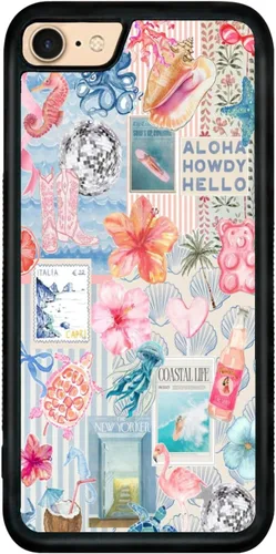 Miniatura 60 de Funda de teléfono de playa de verano a prueba de golpes y protectora con hibisco, bonitas fundas de teléfono para iPhone XR jamaica (Hibiscus Flower)