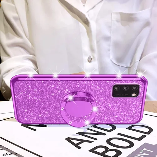 Miniatura 3 de nancheng Funda de teléfono para TCL A3X (A600DL), funda para Alcatel TCL A3X niñas y mujeres, bonita funda de silicona transparente con purpurina