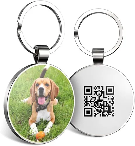 Miniatura 10 de Etiquetas de perro QR personalizadas para mascotas, etiquetas de identificación de código QR, etiquetas de identificación de mascotas inteligentes