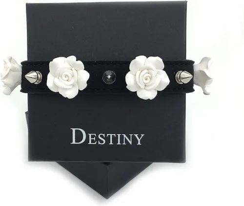 Miniatura 2 de Destiny Love Gargantilla hecha a mano con flor de rosa, collar de terciopelo con caja para mujeres y hombres
