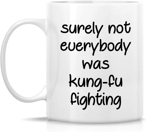 Miniatura 2 de Retreez Taza divertida – Surely Not Everybody was Kung-Fu Fighting Humor - Tazas de café de cerámica de 11 onzas – Divertido, sarcasmo, sarcástico