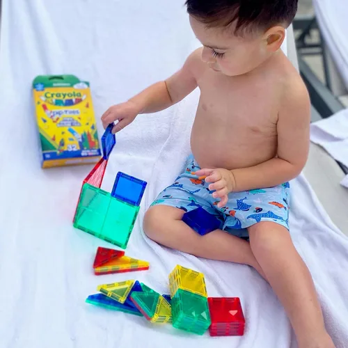 Miniatura 3 de CreateOn Crayola Mini azulejos magnéticos PIP, colores llamativos - juego de construcción para niños, juguetes de construcción magnéticos