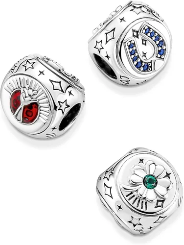 Miniatura 4 de Charm Pandora 790100C01 tres caras, Plata esterlina