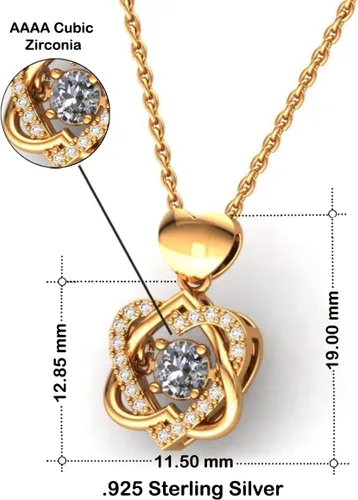 Miniatura 7 de Pendiente, Collar de Regalo Para Esposa En Forma De Corazon Plateado y Dorado Regalo Para Mujer Personalizado