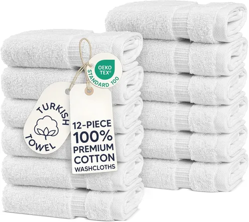 Miniatura 80 de Chakir Turkish Linens - Toallas turcas de 100% algodón, suaves y absorbentes (4 paños, color gris)